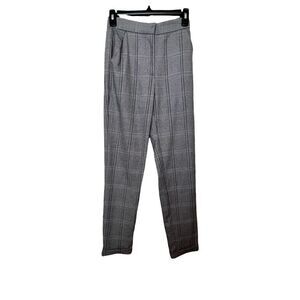 Anthropologie Seen Worn Kept Gray Plaid Skinny High Rise Pant Size 2